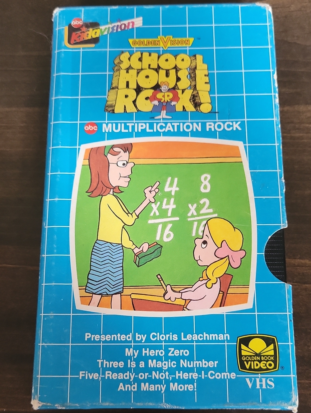 Schoolhouse Multiplication Rock VHS by Schoolhouse - Blue, Green, Yellow